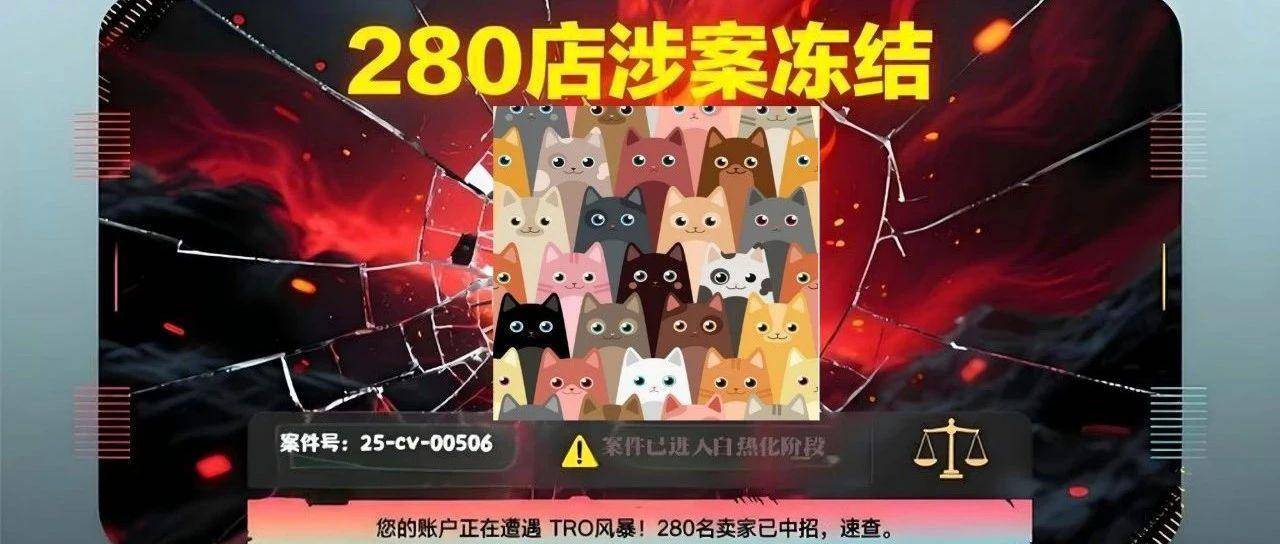 25-cv-00506匿名版权风暴席卷跨境圈！280名卖家账户惨遭TRO冻结，速查避险！