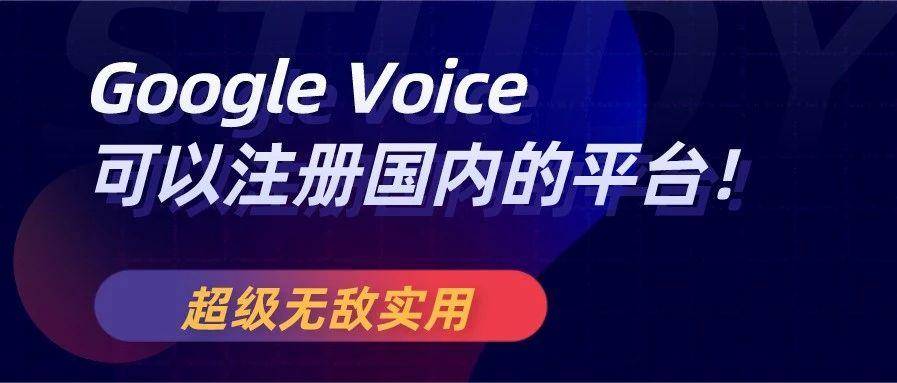 超级有效 | Google Voice可以注册国内的平台！