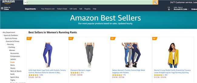 亚马逊品类排名第一的瑜伽裤,靠什么拿下4.5星评级和1700条review